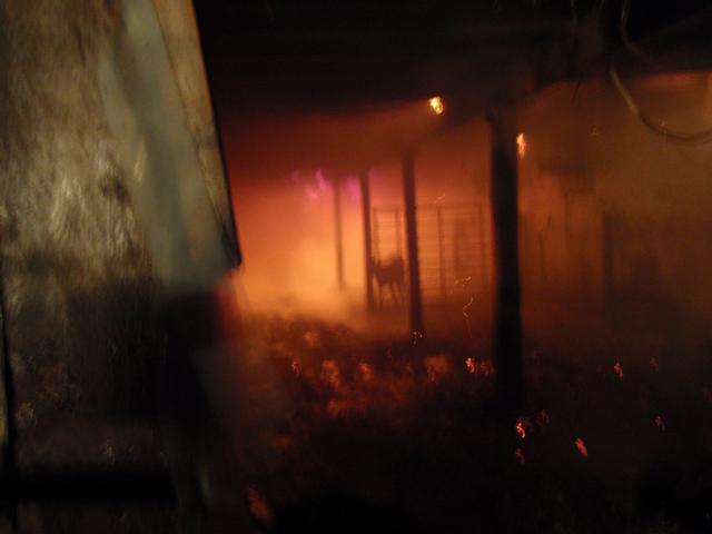 Barn fire, April 2, 2010. Pitz farm.